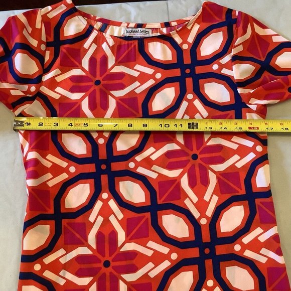Buckhead Bettie’s Dress Size Small Multicolored Floral 3/4 Sleeves - Picture 4 of 11